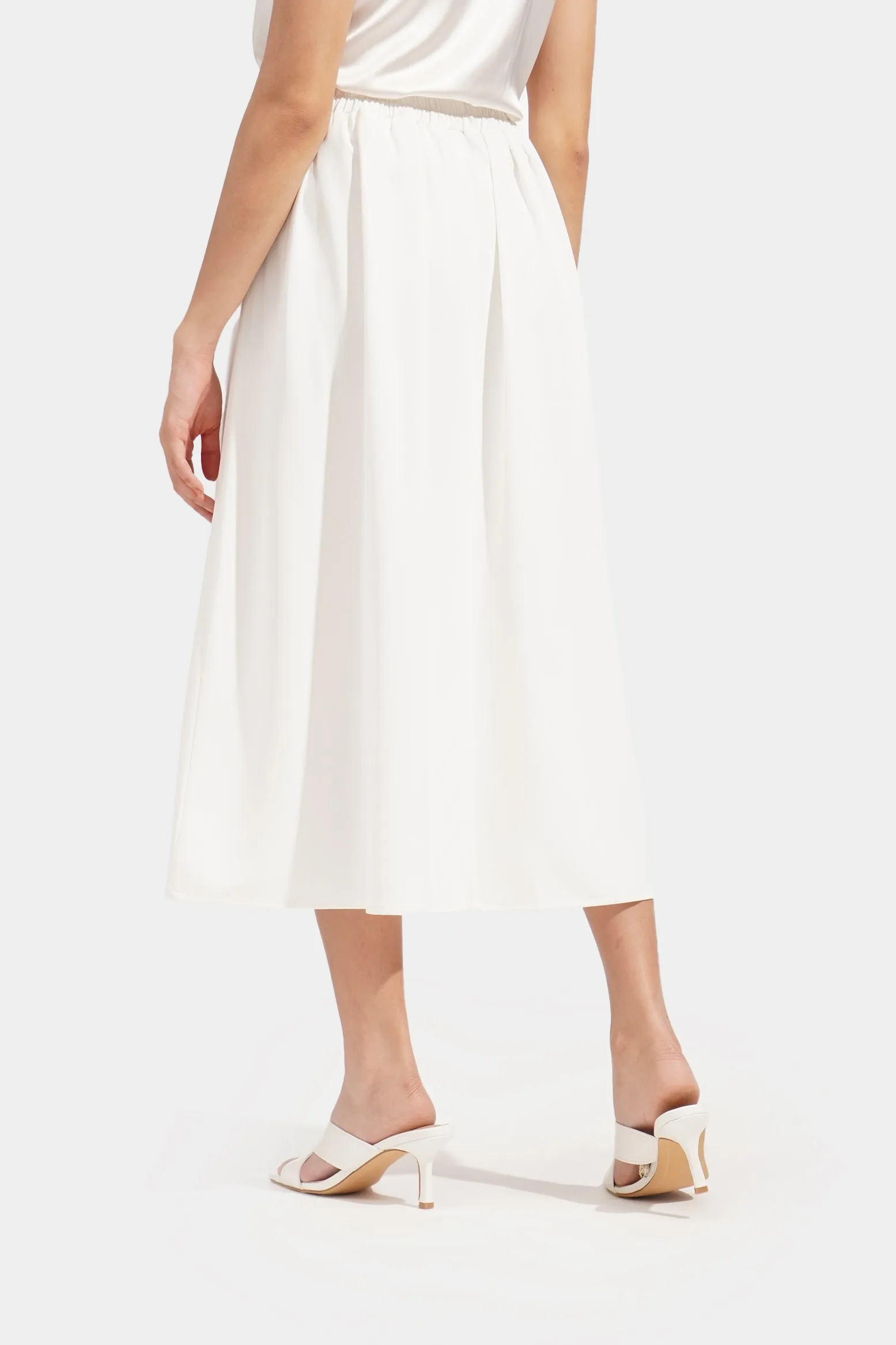 Pleated Midi Skirt