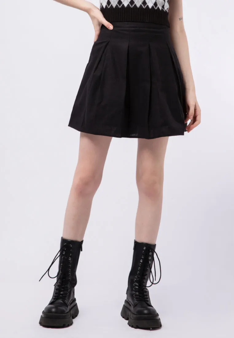 Pleated Mini Skirt