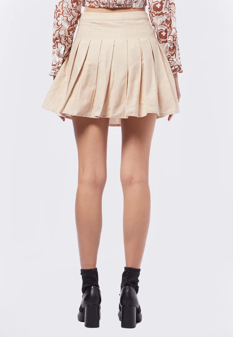 Pleated Mini Skirt