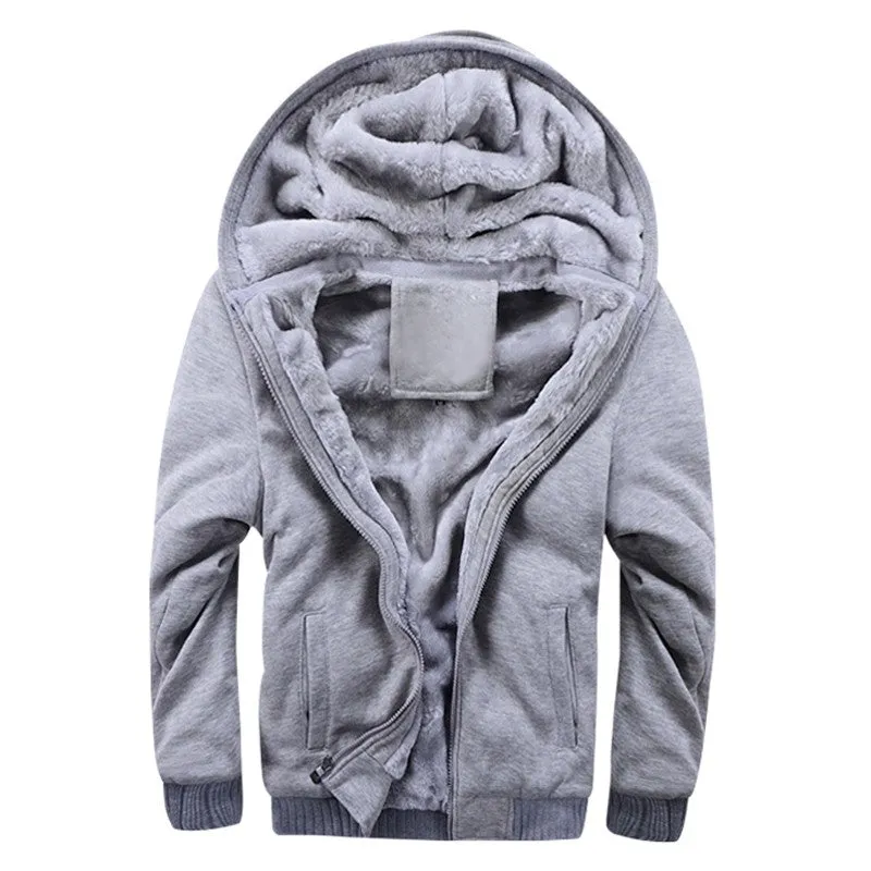 Plus Fleece Sweater Men S Casual Sport Fleece Hooded Jackets