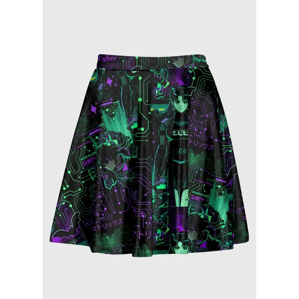 Plus Size Techno Anime Raver Skirt for Bold Fashion Statements