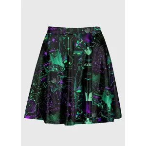 Plus Size Techno Anime Raver Skirt for Bold Fashion Statements