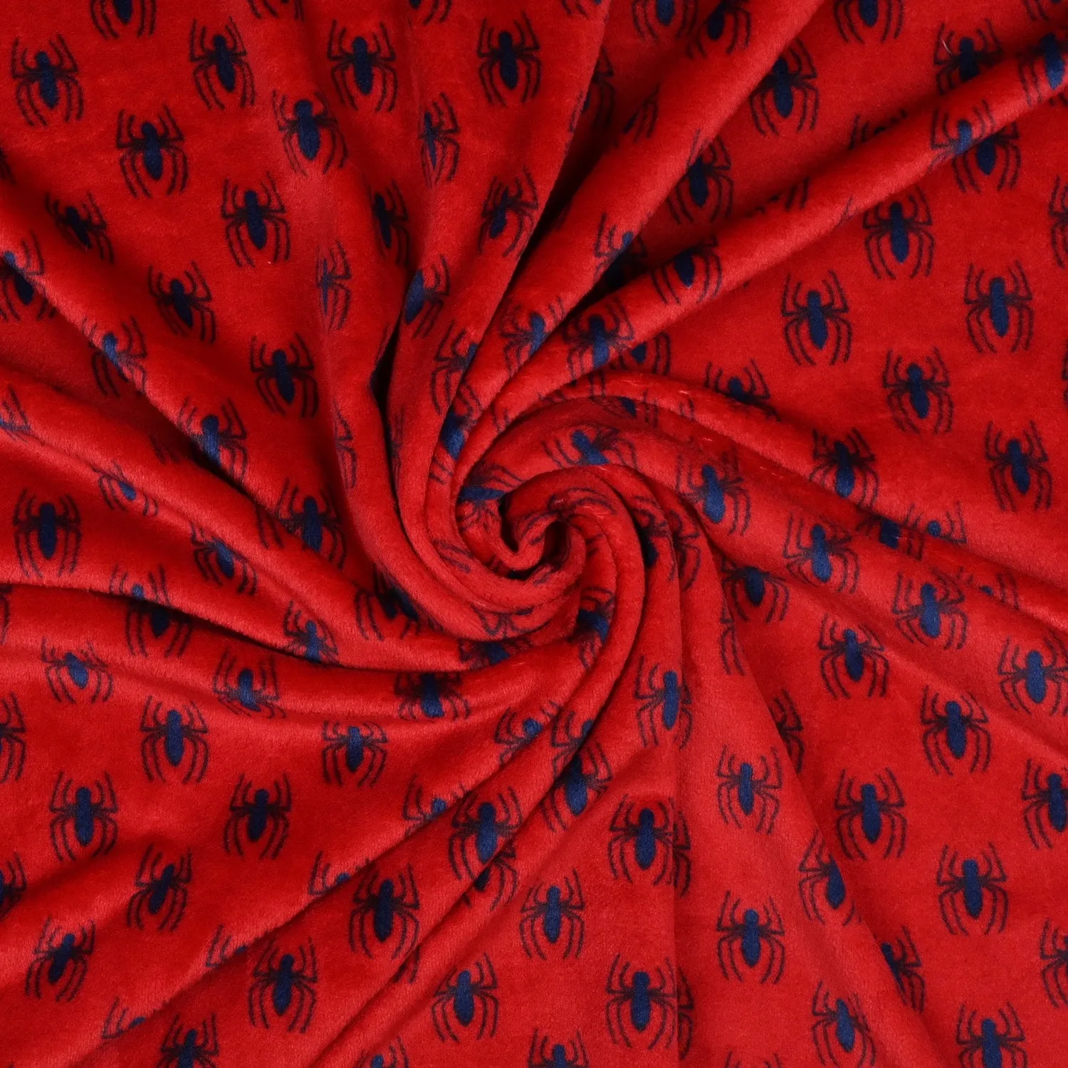 Printed Mongolian Fleece Spidey