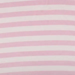 Printed Mongolian Fleece Stripe Pink