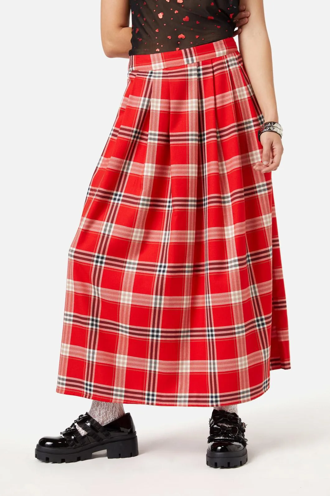 Queen Of Cats Tartan Skirt