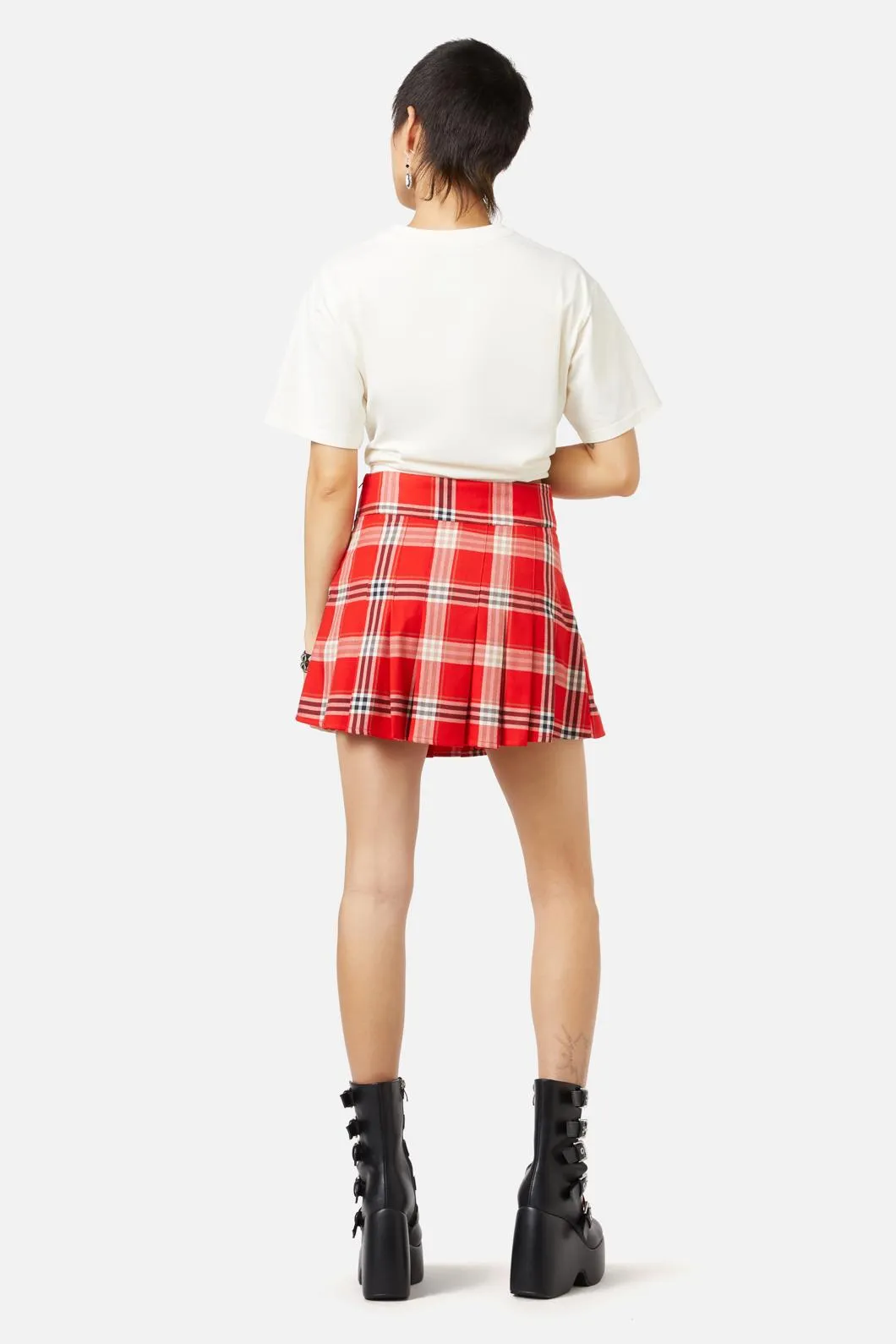 Queen Of Cats Tartan Skort