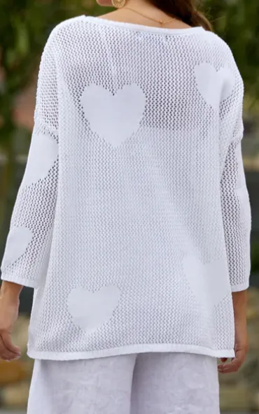 "Heart on my sleeve" Crochet pull over