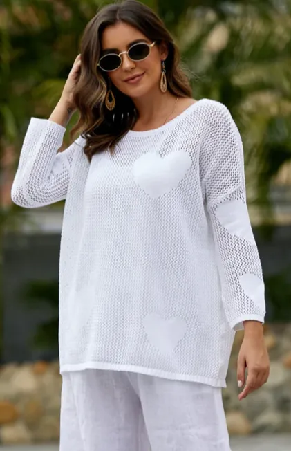 "Heart on my sleeve" Crochet pull over