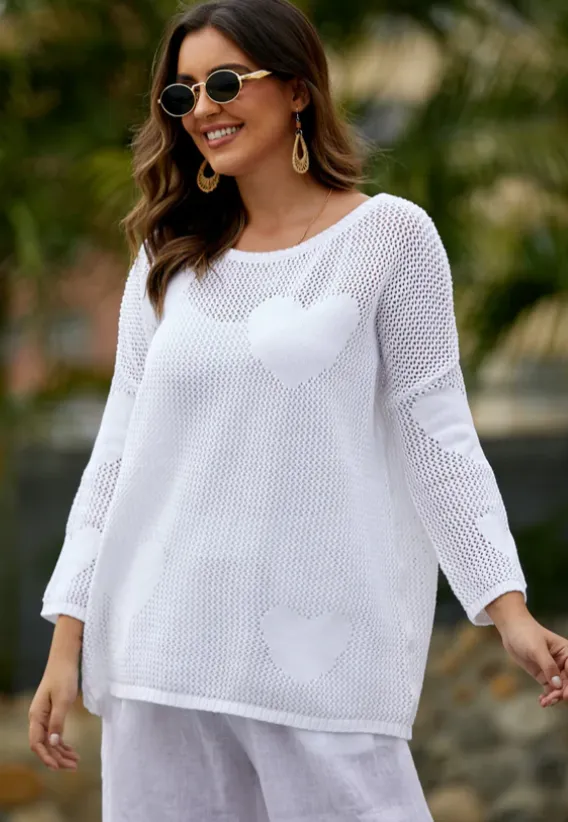 "Heart on my sleeve" Crochet pull over