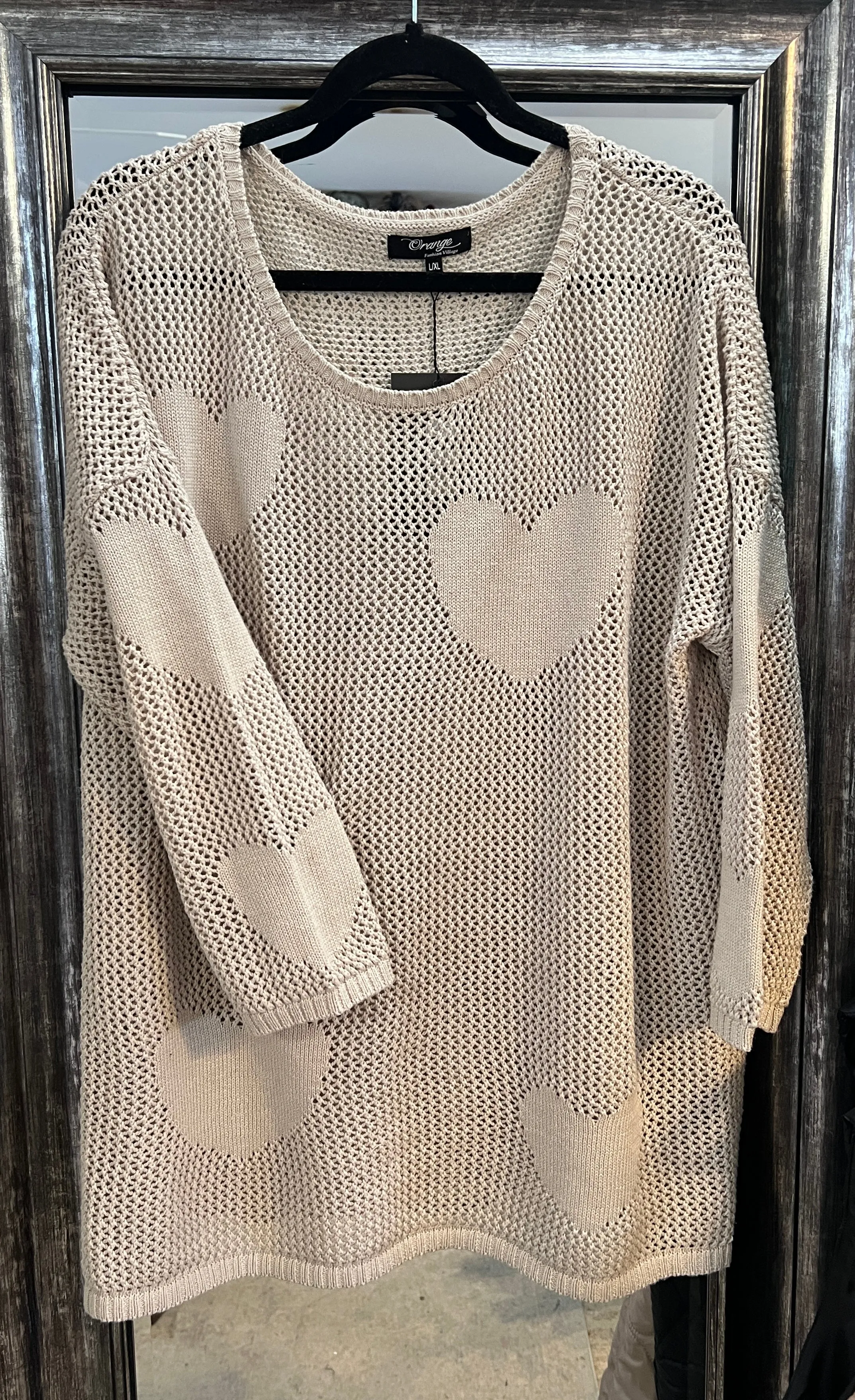 "Heart on my sleeve" Crochet pull over