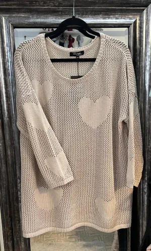 "Heart on my sleeve" Crochet pull over
