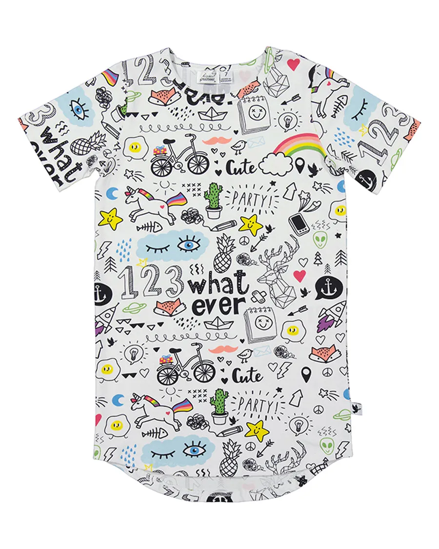 RADICOOL DOODLE SKATER TEE DRESS