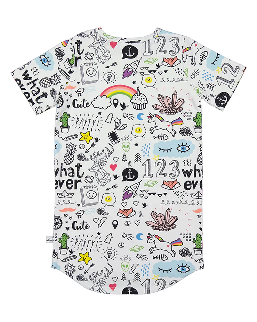 RADICOOL DOODLE SKATER TEE DRESS