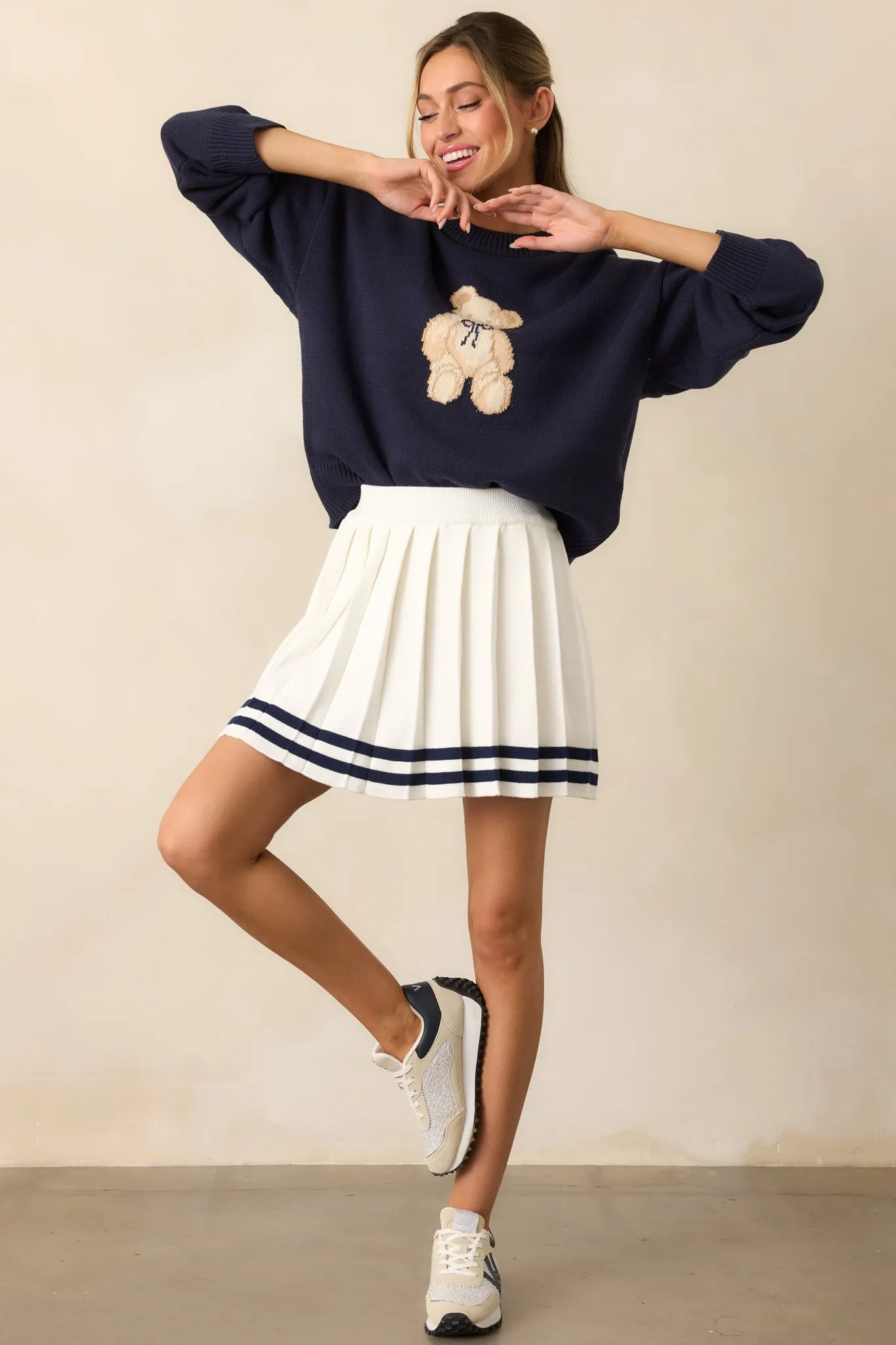 Ready For What's Next White Pleated Mini Skirt