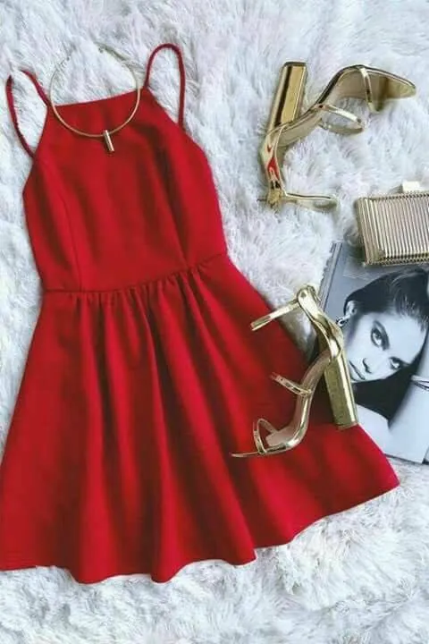 Red Skater Dress
