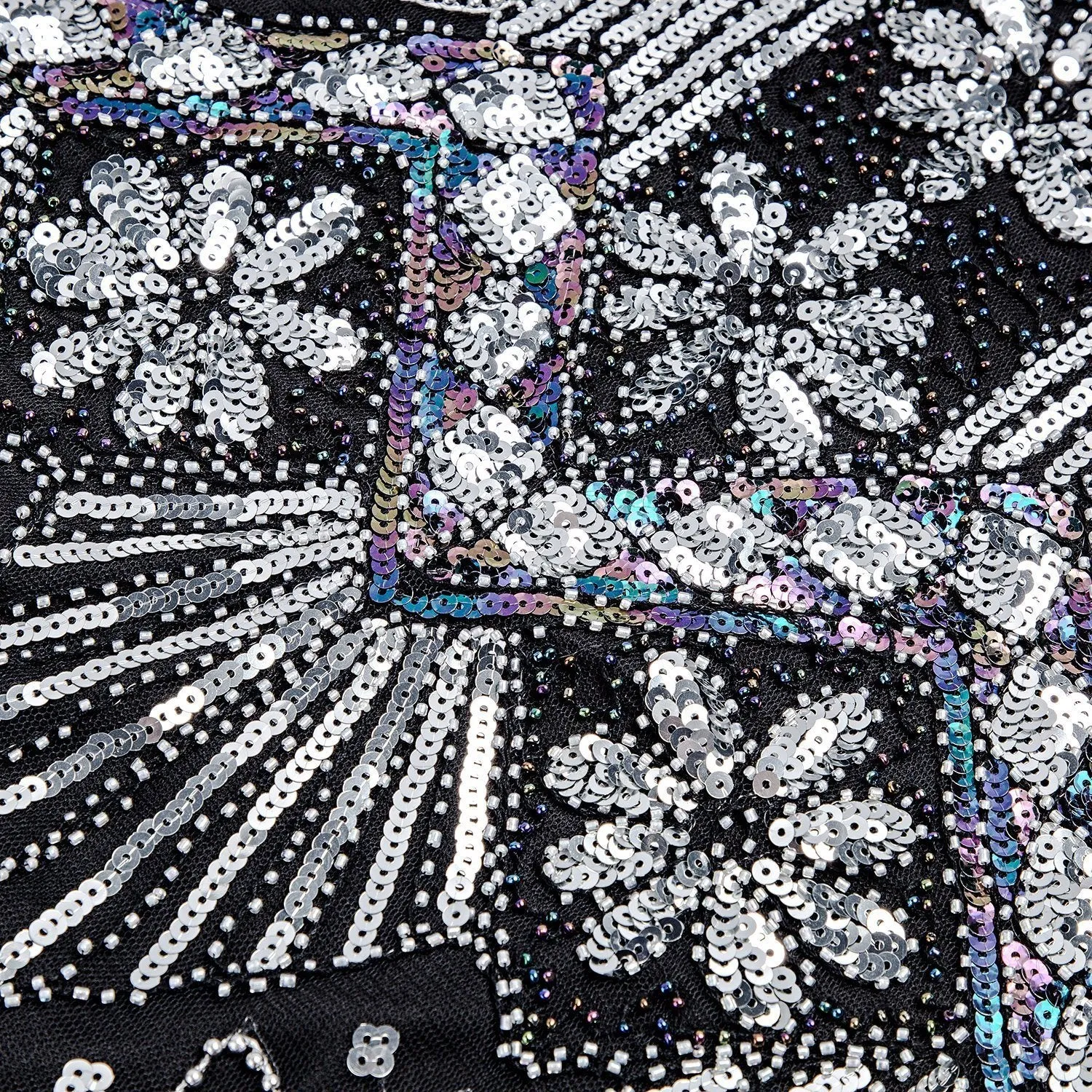 Retro Black Silver Flapper Dress Great Gatsby Theme Party|JaosWish