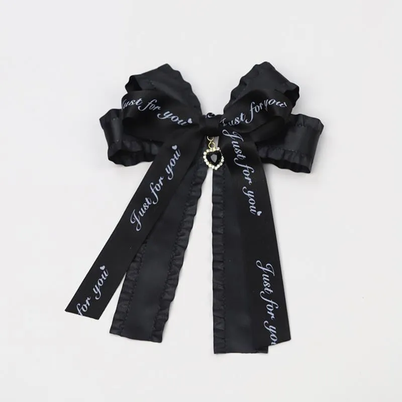Rhinestone ribbon bow and hair pin, two way use (jirai-kei, alt fashion, harajuku)