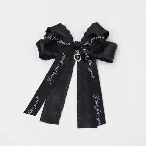 Rhinestone ribbon bow and hair pin, two way use (jirai-kei, alt fashion, harajuku)