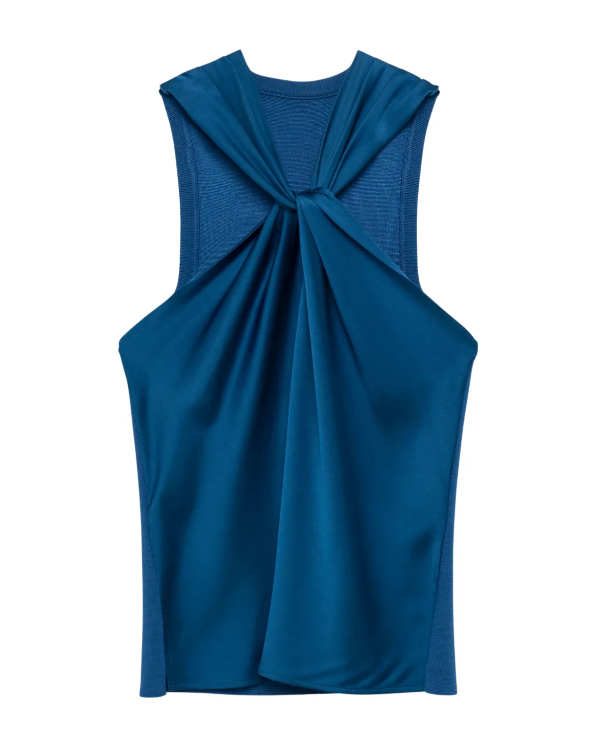 Ria Stretch Jersey Halter Top in Marine