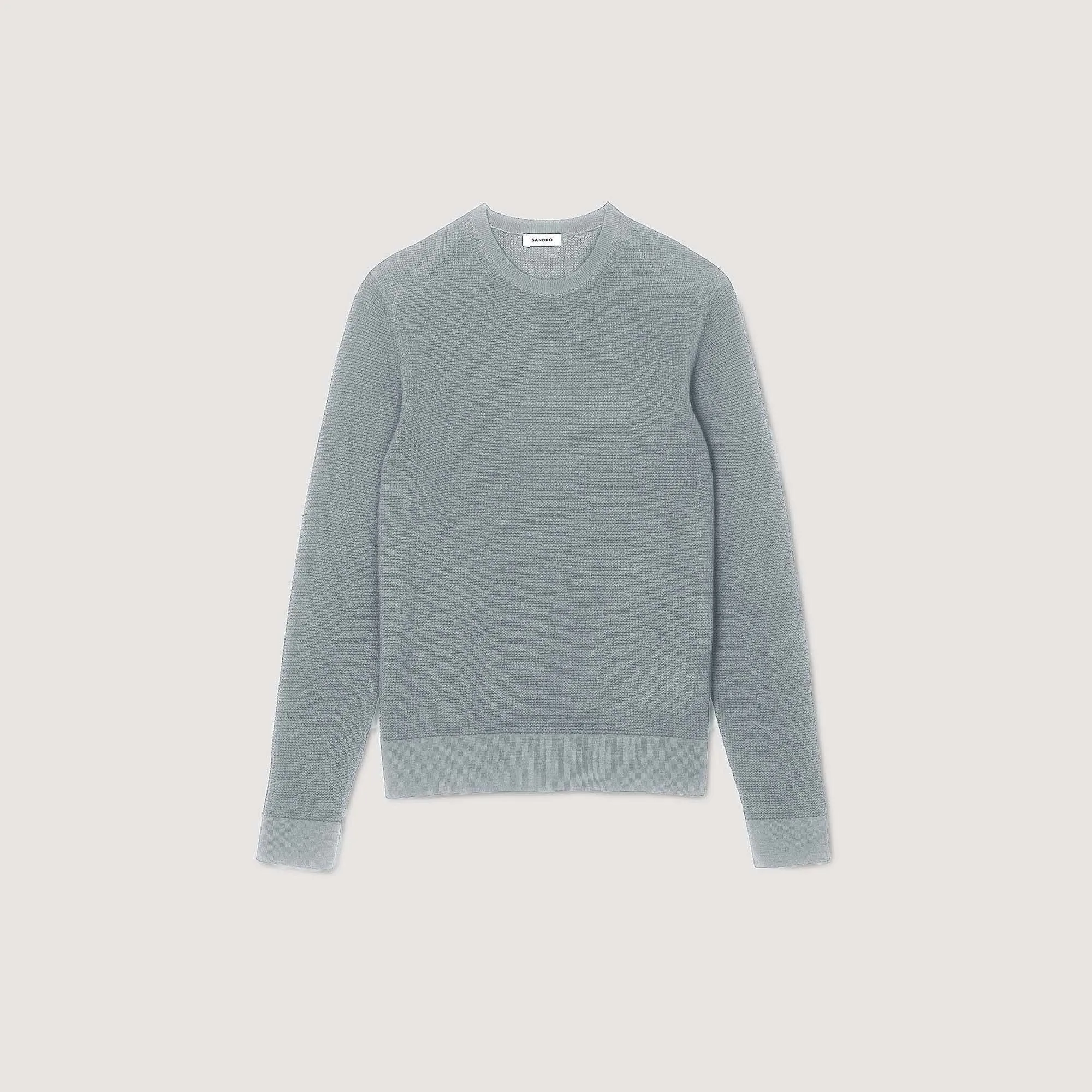 Rice Cotton Textured Knit Jumper Lime