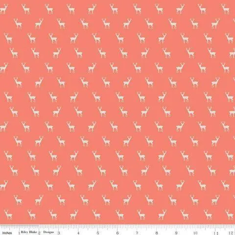 Riley Blake - Golden Days - Deer - Coral