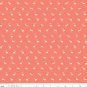 Riley Blake - Golden Days - Deer - Coral