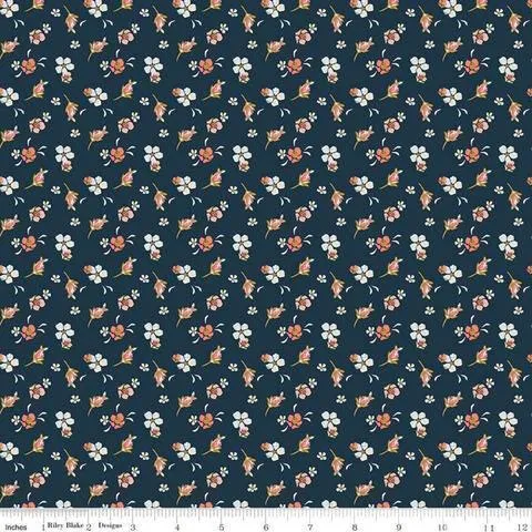 Riley Blake - Golden Days - Floral - Navy