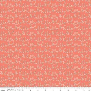 Riley Blake - Golden Days - Hello - Coral