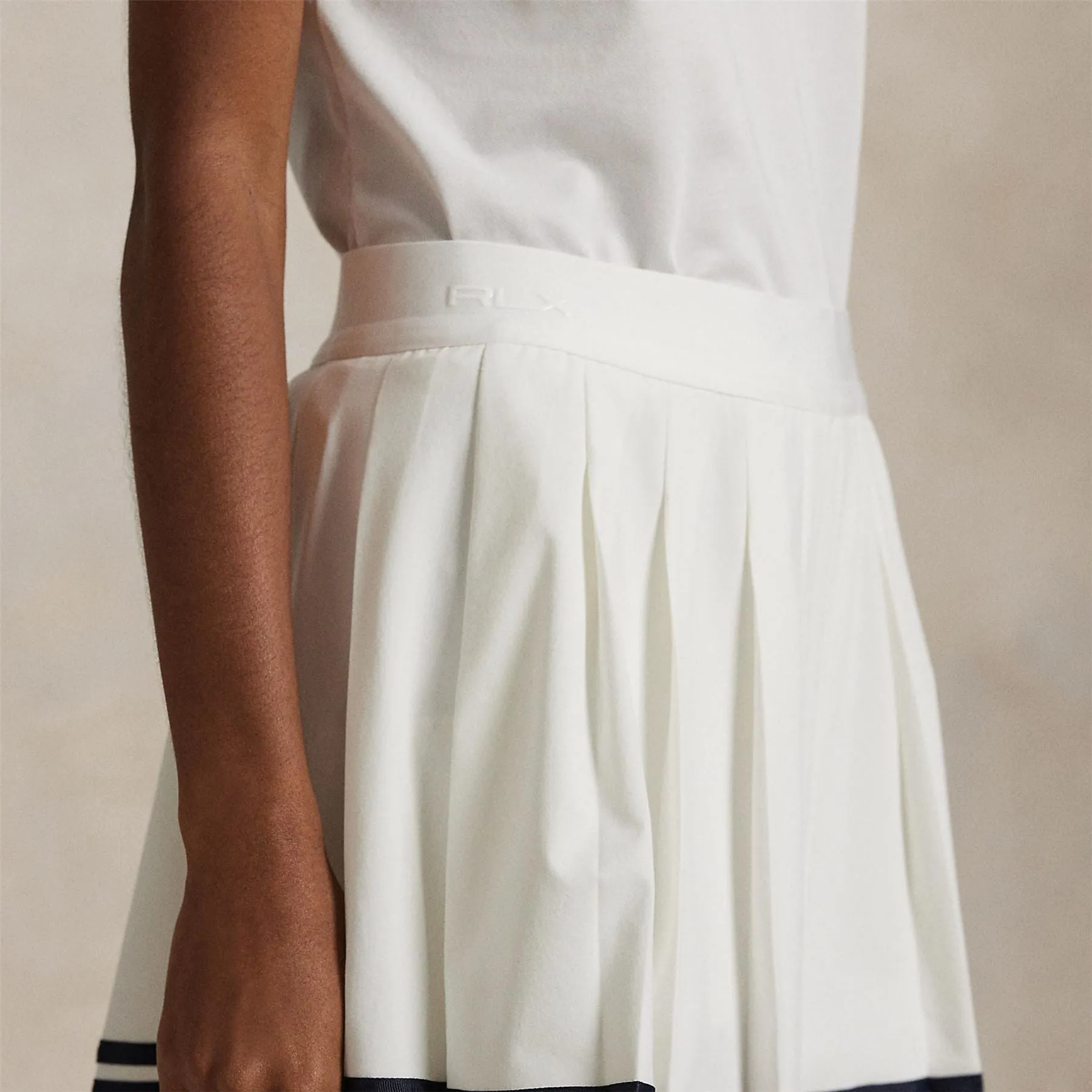 RLX 16-Inch Pleated Skort Ceramic White/Refined Navy