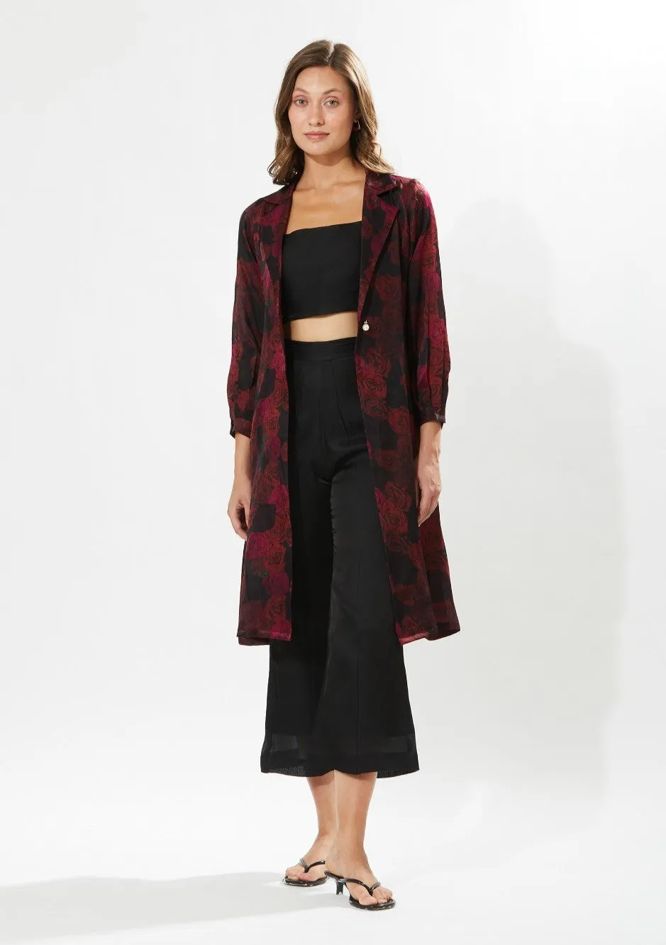 Rosa duster coat and pant set