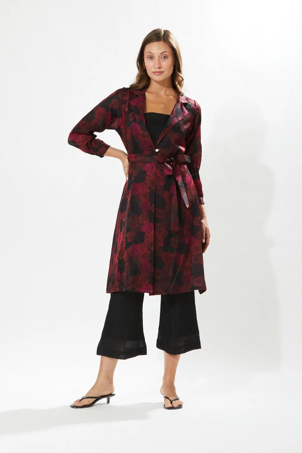 Rosa duster coat and pant set