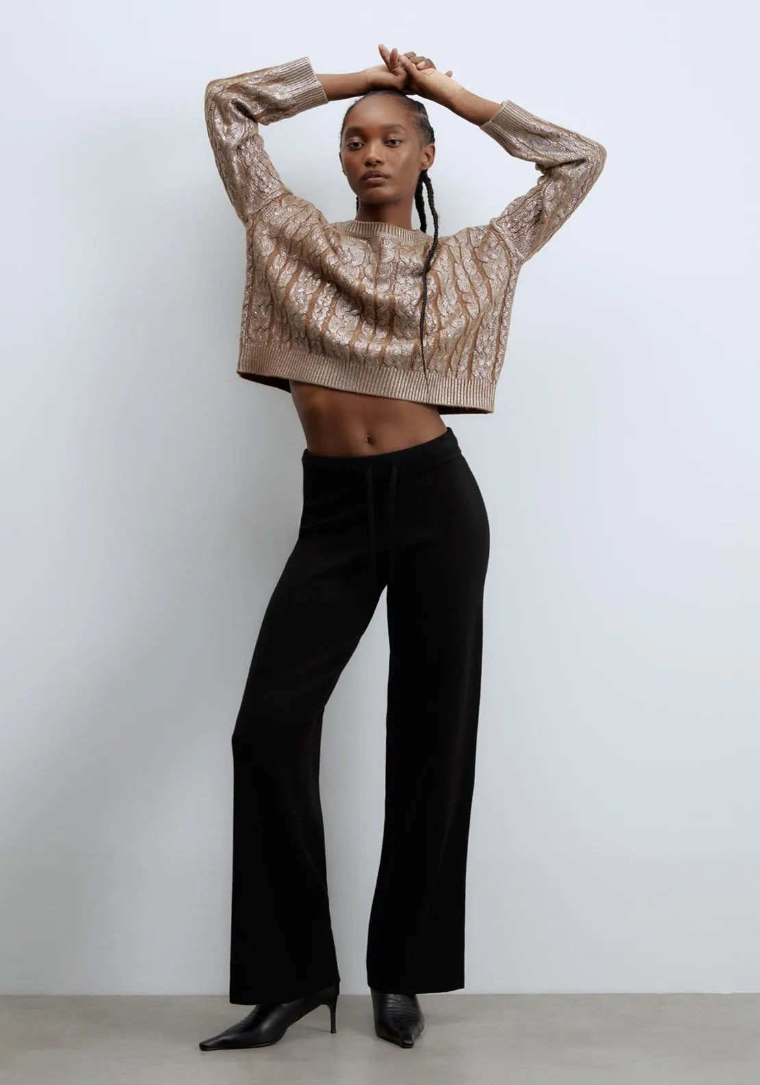 Round-neck sweater - Rhodium