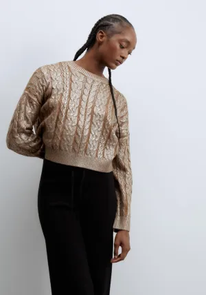 Round-neck sweater - Rhodium
