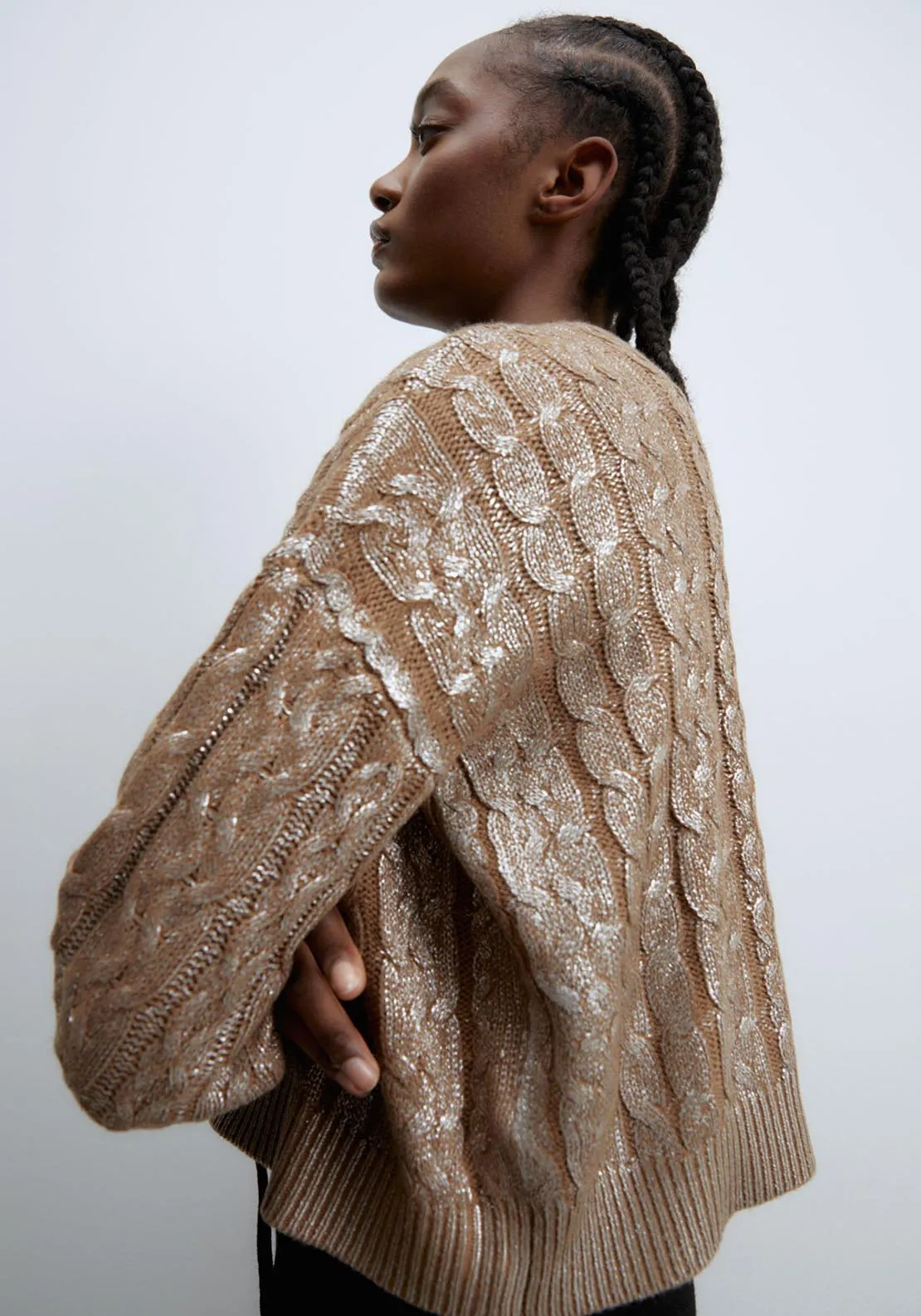 Round-neck sweater - Rhodium