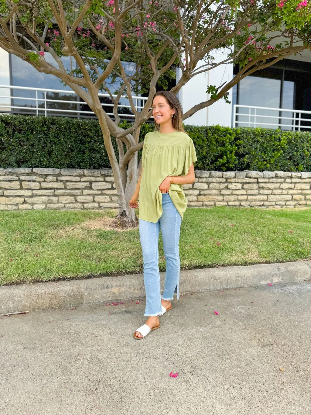 Sage Blouse with Bow