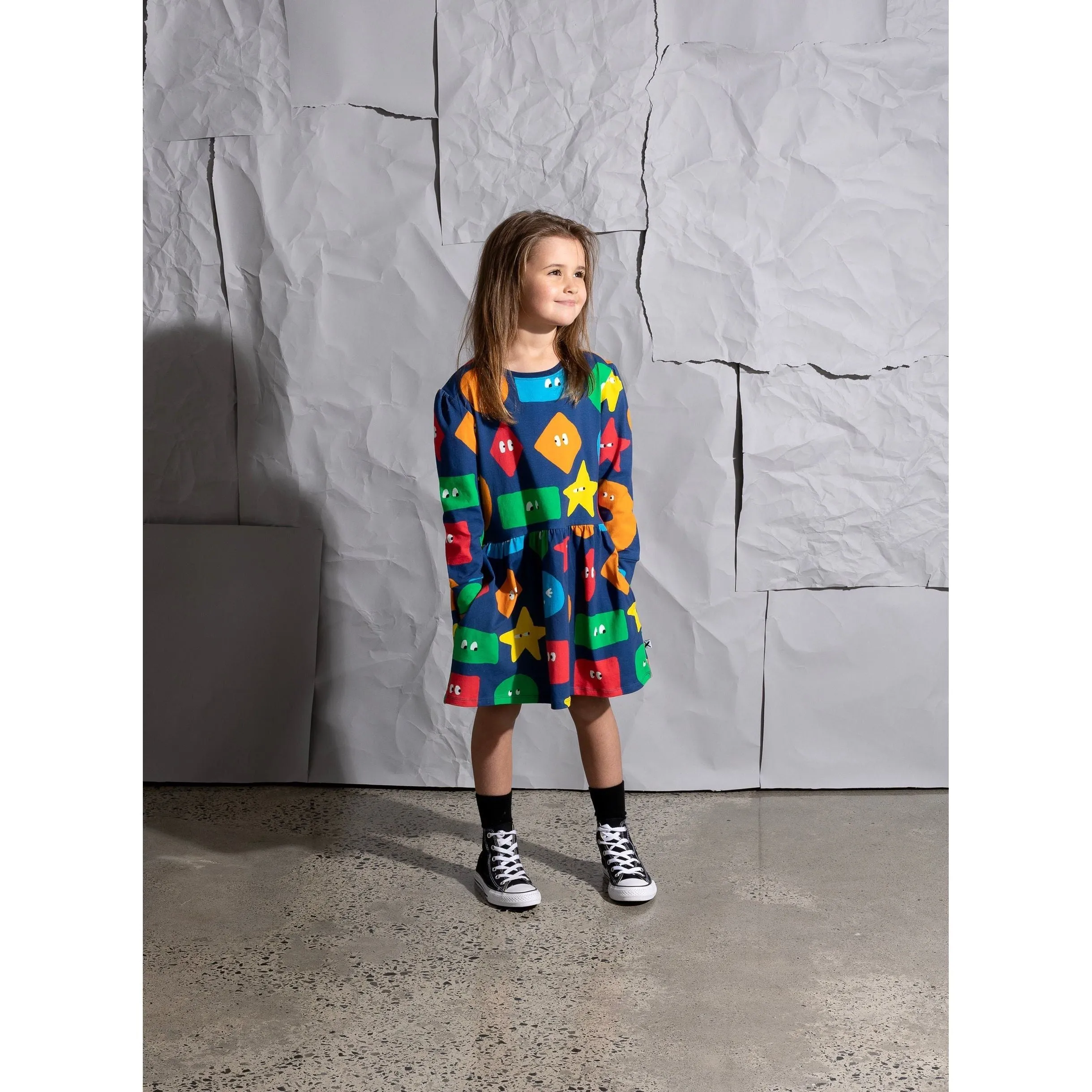 Shape Party Dress -Navy