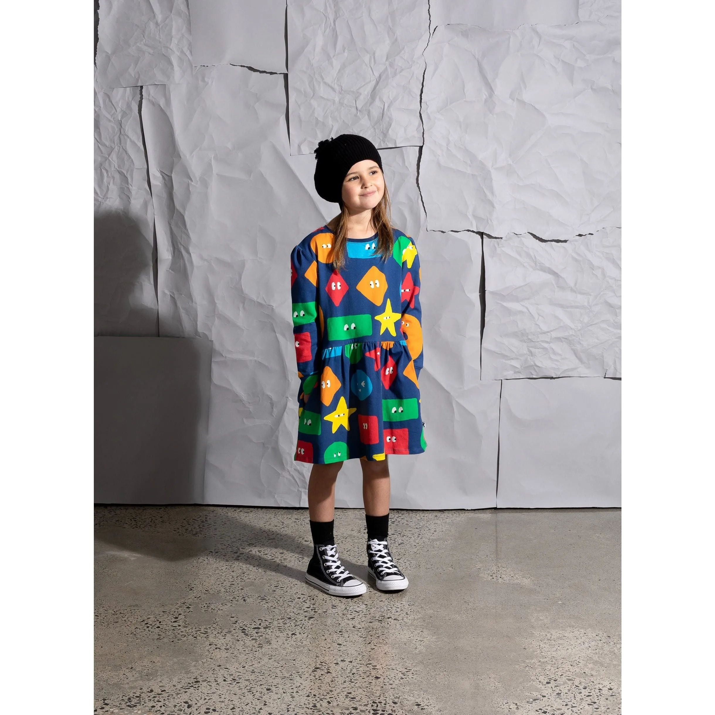 Shape Party Dress -Navy