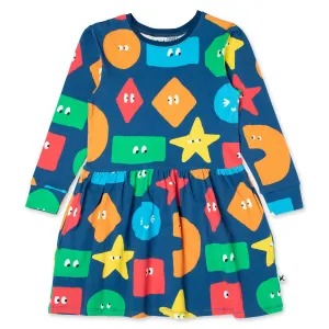 Shape Party Dress -Navy