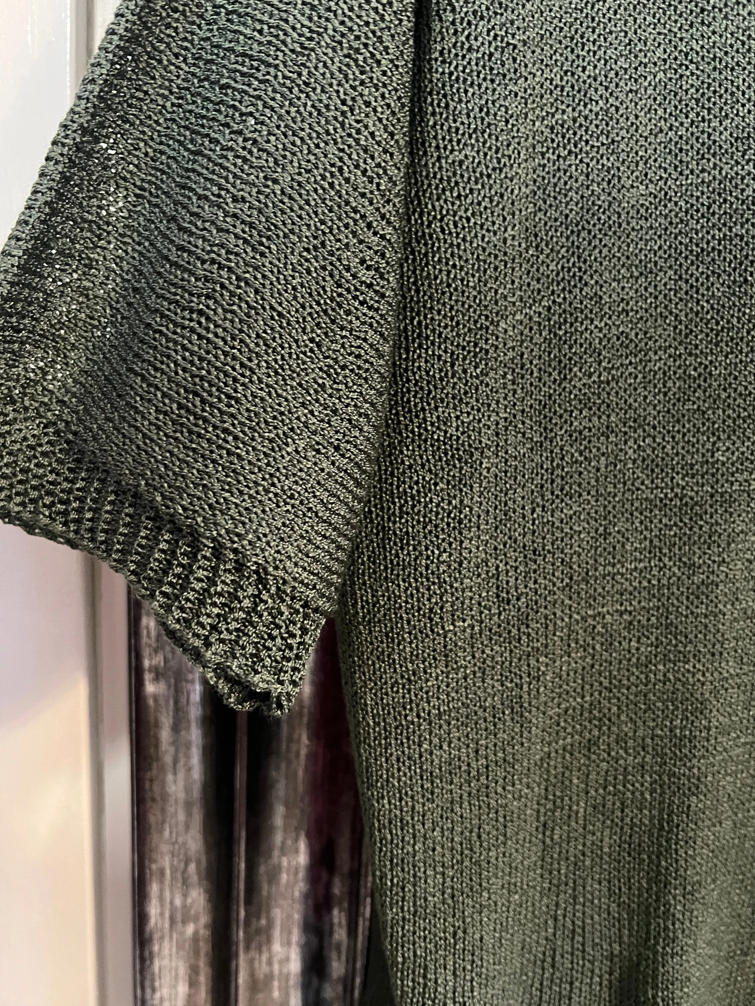 Short Sleeved V-Neck Sweater - Two Colours