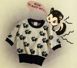 SKUNK HALF SLEEVE SWEATER