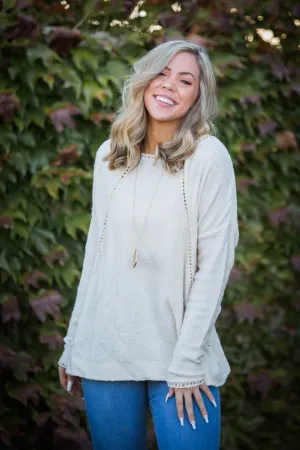 Snow Flutters Textured Sweater