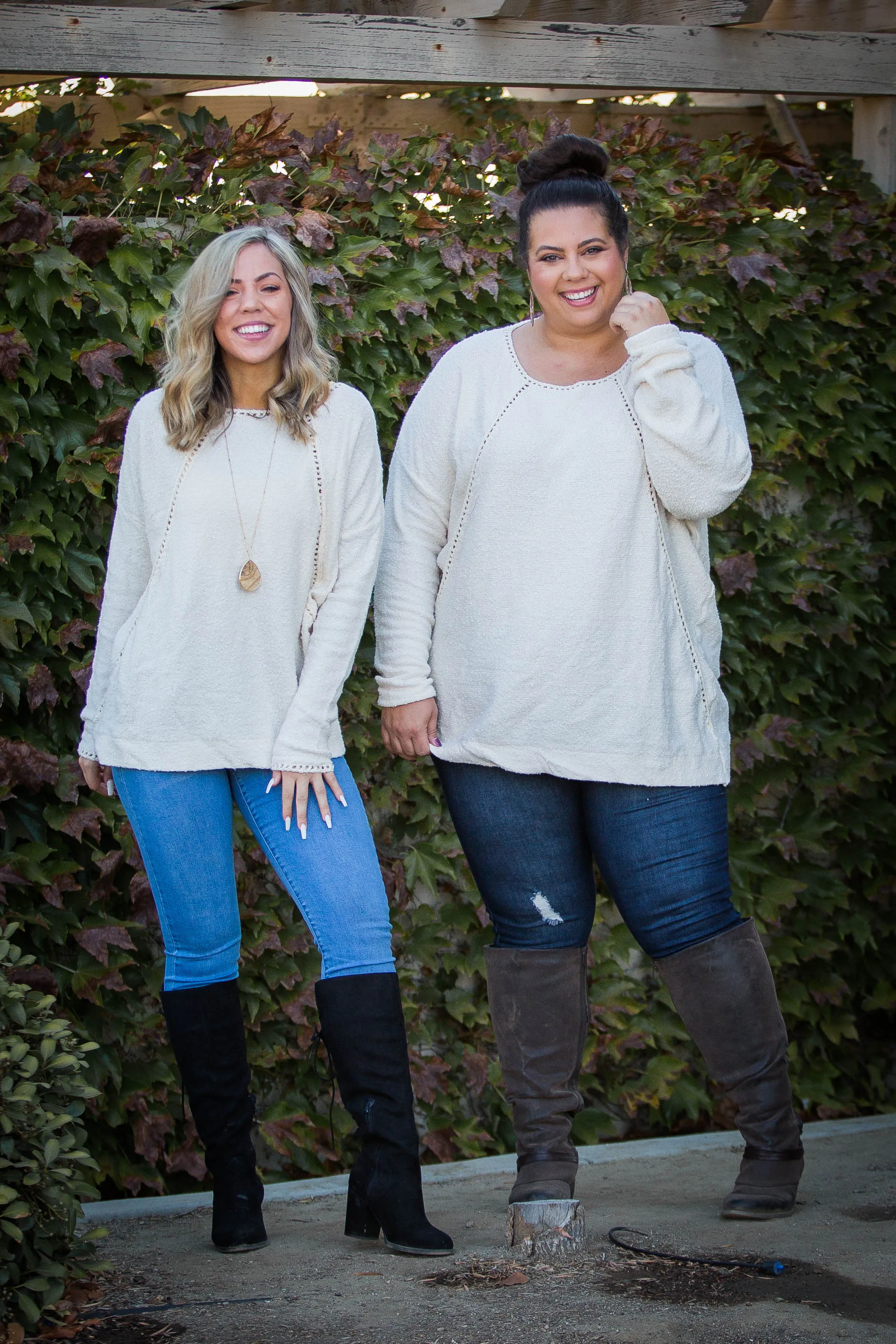 Snow Flutters Textured Sweater