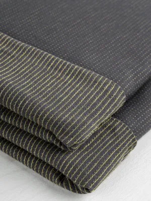 Stitch Cotton Poly Blend Stretch Knit Deadstock - Grey   Yellow