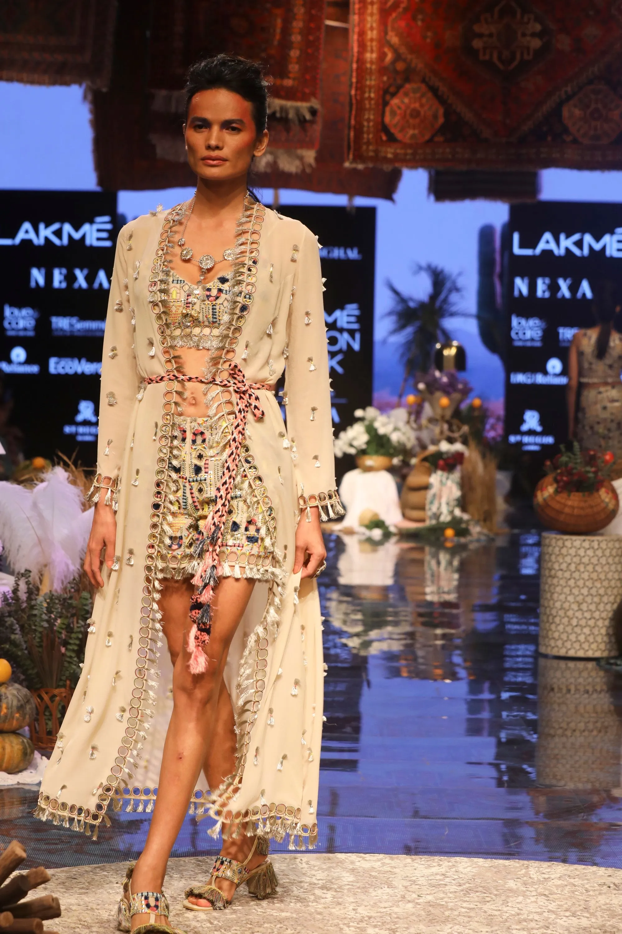 Stone Embroidered Jacket Set