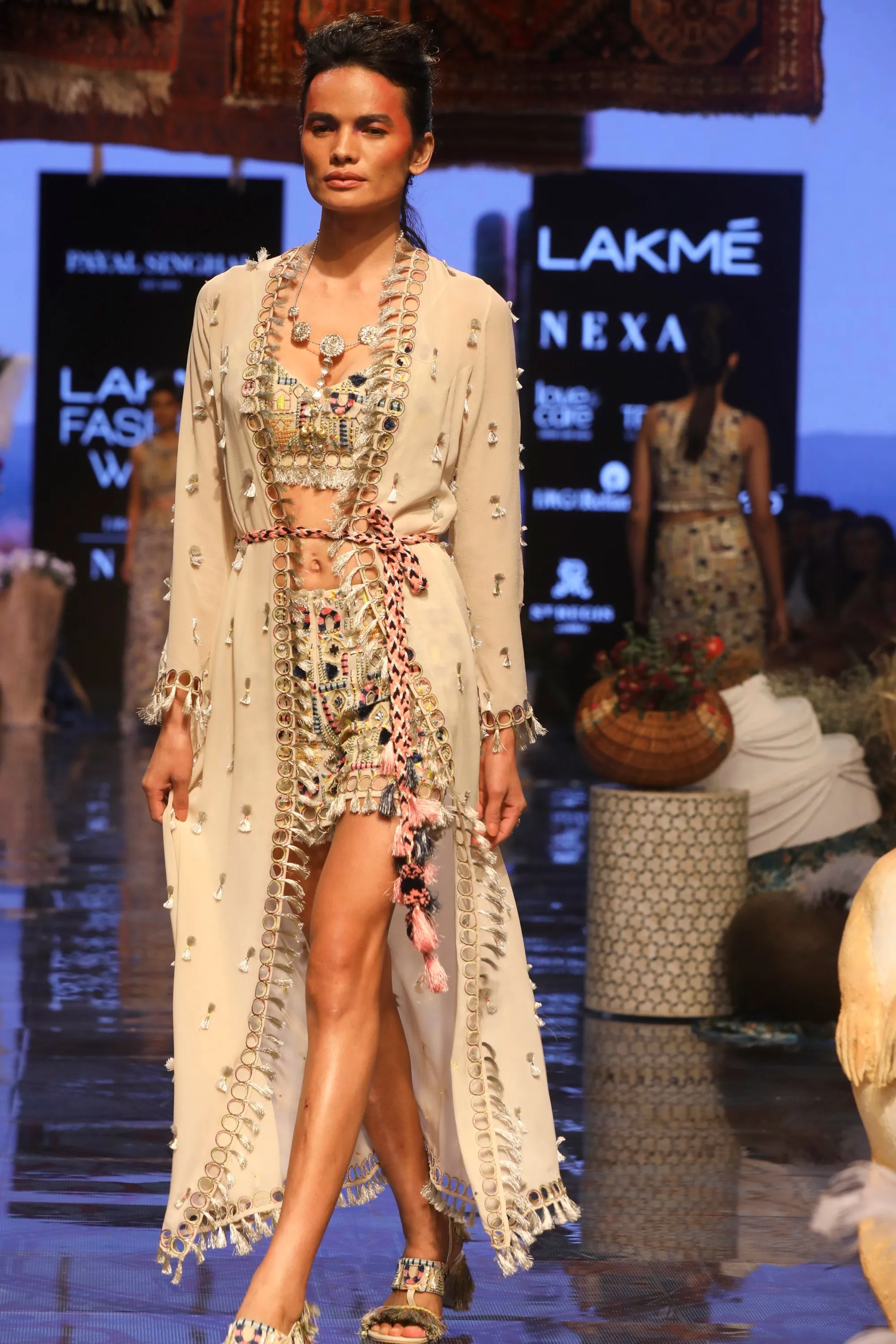 Stone Embroidered Jacket Set