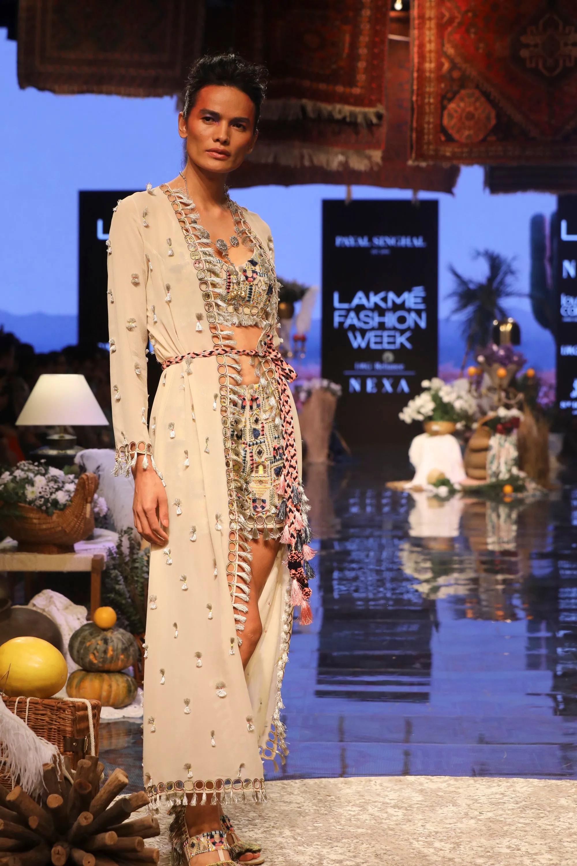 Stone Embroidered Jacket Set