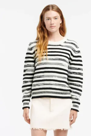 Striped Cashmere and Cotton Round-Neck Jumper