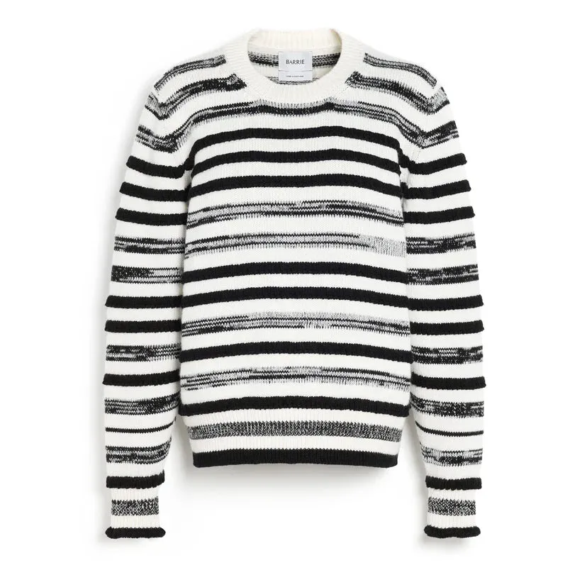 Striped Cashmere and Cotton Round-Neck Jumper