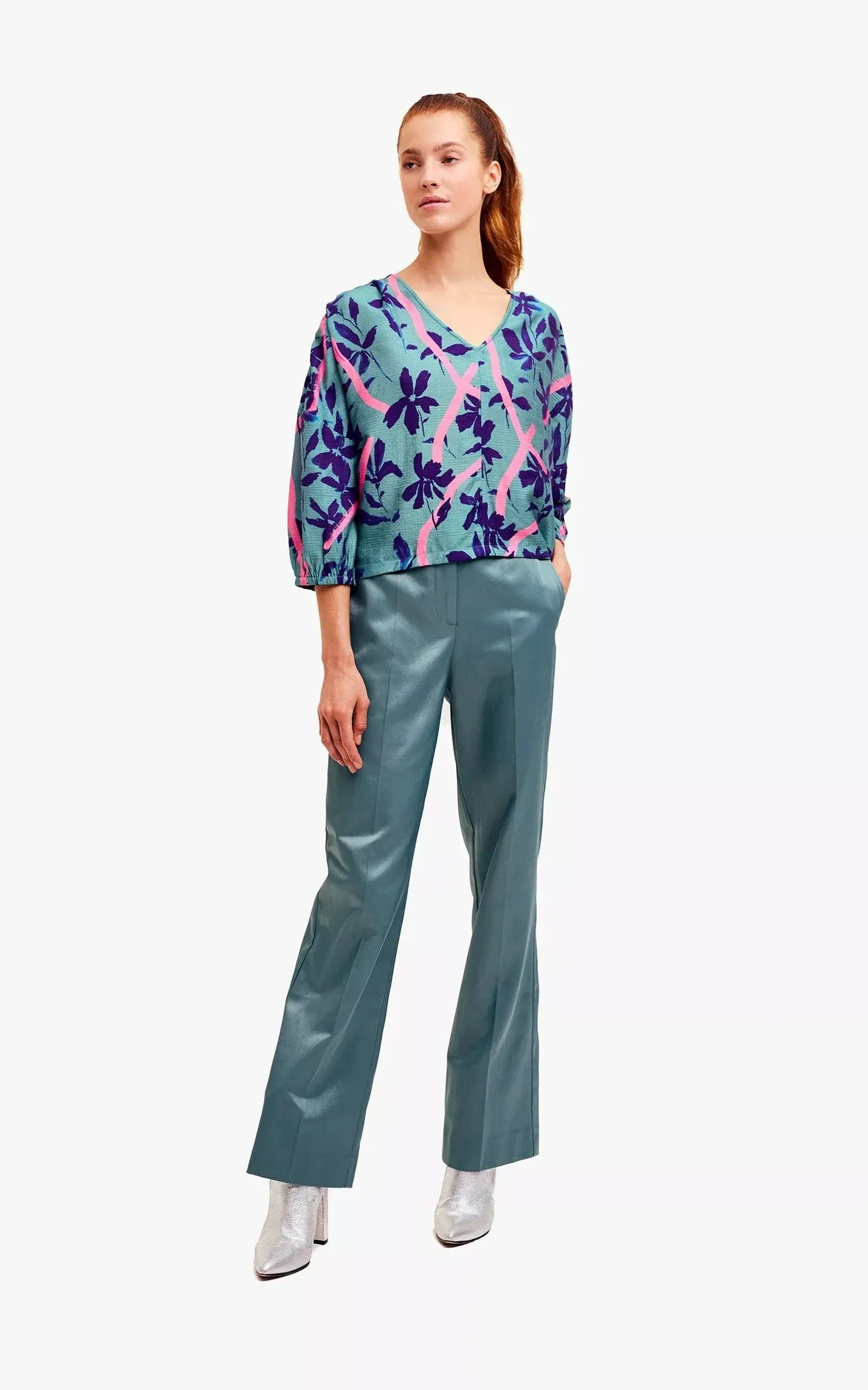Sweeta Blouse Lange Mouwen Khaki