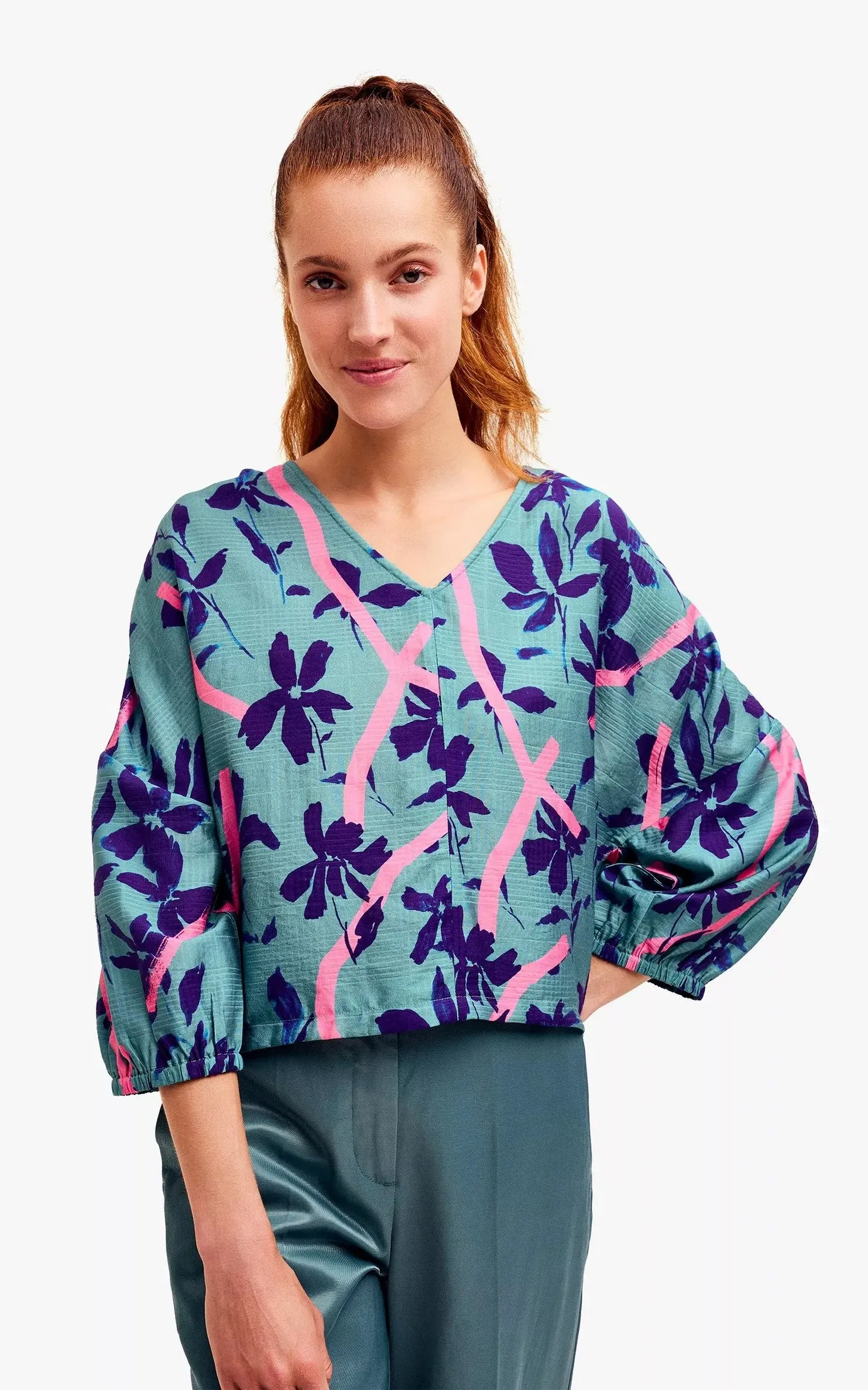 Sweeta Blouse Lange Mouwen Khaki